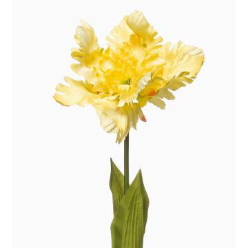 Fleur décorative Tulipe perroquet ALISCHA, jaune, 70 cm