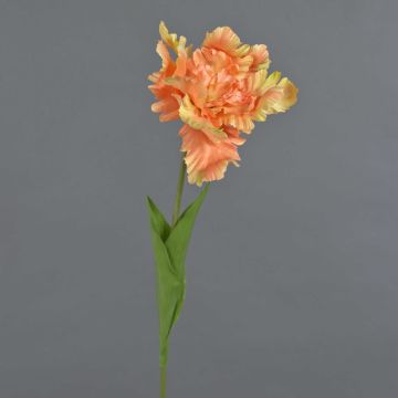 Fleur décorative Tulipe perroquet ALISCHA, orange, 70 cm