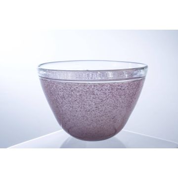 Coupe ronde GLORIA, rose, fabriquée à la main, 14,5cm, Ø 22cm