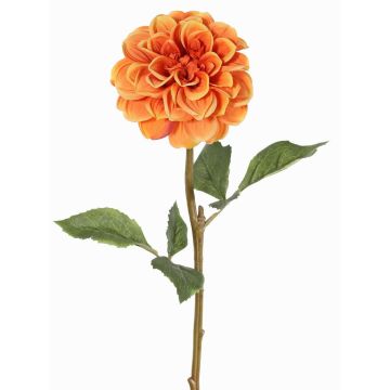 Fleur synthétique dahlia BREDANA, orange, 60cm, Ø11cm