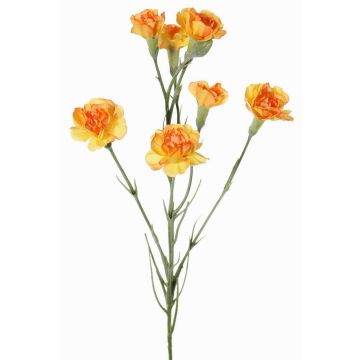 Branche de fleur artificielle œillet PIARA, orange-jaune, 60cm, Ø3-5cm Branche de fleur artificielle œillet PIARA, orange-jaune, 60cm, Ø3-5cm