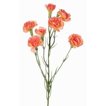 Branche de fleurs synthétiques, œillet PIARA, saumon, 60cm, Ø3-5cm Branche de fleurs synthétiques, œillet PIARA, saumon, 60cm, Ø3-5cm