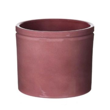 Pot de fleurs en céramique ALCHIBA, rouge merlot, 25,7cm, Ø27,8cm