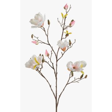 Magnolia artificiel LILO, blanc-rose, 110cm, Ø5-9cm