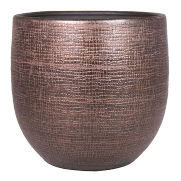 Pot en céramique AGAPE avec veinure, cuivre, 45cm, Ø49cm