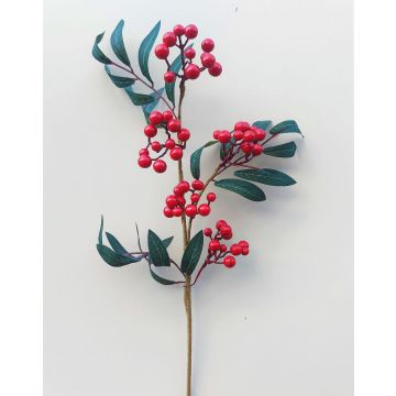 Branche de sorbier des oiseaux artificielle BERNFRIEDE avec des fruits, rouge, 55cm