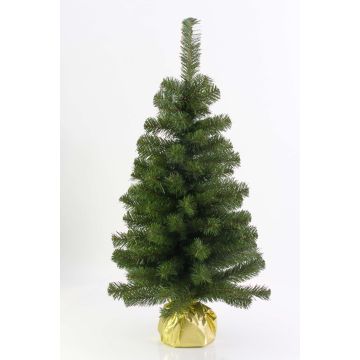 Sapin de Noël artificiel WARSCHAU, sac en jute doré, 90cm, Ø50cm Sapin de Noël artificiel WARSCHAU, sac en jute doré, 90cm, Ø50cm