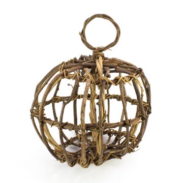 Boule décorative en bois véritable, GRAZY VINO, reliée, marron naturel, 30cm, Ø 35cm