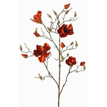 Branche de magnolia en tissu JACKA, orange foncé, 105cm Branche de magnolia en tissu JACKA, orange foncé, 105cm