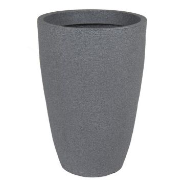 Pot de fleurs en plastique PINIOS, aspect pierre, gris, 77 cm, Ø 53 cm