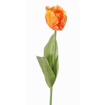 Fleur en tissu Tulipe perroquet UAKARI, orange-jaune, 65cm, Ø6cm Fleur en tissu Tulipe perroquet UAKARI, orange-jaune, 65cm, Ø6cm