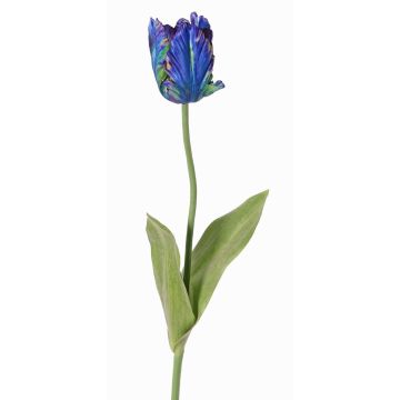 Fleur en tissu Tulipe perroquet UAKARI, bleu-vert, 65cm, Ø6cm Fleur en tissu Tulipe perroquet UAKARI, bleu-vert, 65cm, Ø6cm
