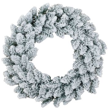 Couronne de sapin en plastique KIRUNA, enneigé, Ø50cm