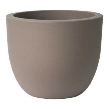 Cache-pot rond ETRION en plastique, taupe, 52 cm, Ø 64 cm Cache-pot rond ETRION en plastique, taupe, 52 cm, Ø 64 cm