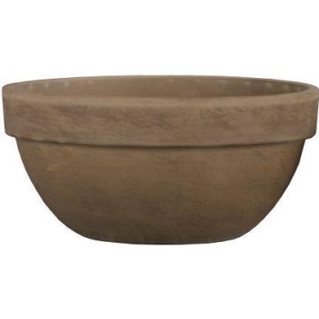 Bac à fleurs en terre cuite RIVANOA, marron, 11 cm, Ø 23,1 cm