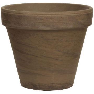 Cache-pot en terre cuite ARVION à veines, marron, 10cm, Ø11cm