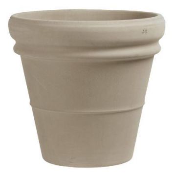 Cache-pot en terre cuite BRYNEX à double rebord, beige, 42cm, Ø45cm Cache-pot en terre cuite BRYNEX à double rebord, beige, 42cm, Ø45cm