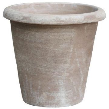 Pot de fleurs en terre cuite ELVORN, fait main, patiné, marron, 55 cm, Ø 58 cm Pot de fleurs en terre cuite ELVORN, fait main, patiné, marron, 55 cm, Ø 58 cm