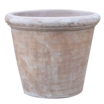 Pot de fleurs en terre cuite VIRELY, fait main, patiné, marron, 41 cm, Ø 46 cm Pot de fleurs en terre cuite VIRELY, fait main, patiné, marron, 41 cm, Ø 46 cm