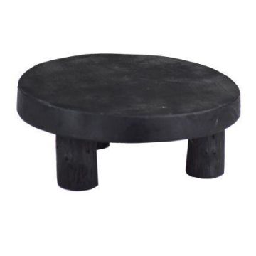 Support à plantes en bois KAILANI avec pieds, noir, 6cm, Ø15cm Support à plantes en bois KAILANI avec pieds, noir, 6cm, Ø15cm