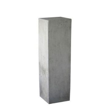 Colonne à plantes carrée LUNAKA en ciment, grise, 29x29x60cm Colonne à plantes carrée LUNAKA en ciment, grise, 29x29x60cm