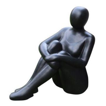 Figurine de jardin « Femme » VUNKY en terrazzo renforcé de fibres, noir, 53 x 27,5 x 56,5 cm Figurine de jardin « Femme » VUNKY en terrazzo renforcé de fibres, noir, 53 x 27,5 x 56,5 cm