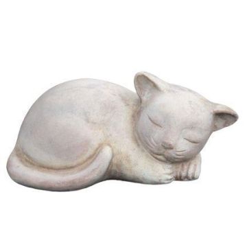 Figurine d'animal « Chat SERIVA » en terre cuite, couchée, faite à la main, patinée, beige, 29 x 16 x 13 cm Figurine d'animal « Chat SERIVA » en terre cuite, couchée, faite à la main, patinée, beige, 29 x 16 x 13 cm