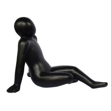 Figurine de jardin « Homme VUNKY » en terrazzo renforcé de fibres, noir, 69 x 46 x 51 cm Figurine de jardin « Homme VUNKY » en terrazzo renforcé de fibres, noir, 69 x 46 x 51 cm