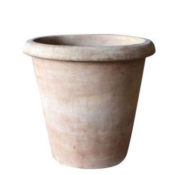 Pot de fleurs en terre cuite ELVORN, fait main, patiné, marron, 40 cm, Ø 42 cm Pot de fleurs en terre cuite ELVORN, fait main, patiné, marron, 40 cm, Ø 42 cm