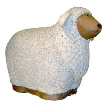 Figurine d'animal « Mouton ZENARA » en céramique, émaillée, blanche, 45 x 24 x 39 cm Figurine d'animal « Mouton ZENARA » en céramique, émaillée, blanche, 45 x 24 x 39 cm