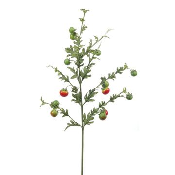Fausse branche de tomate cerise QUANITTA, rouge-vert, 80cm