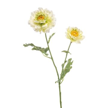 Fleur décorative renoncule LOLYN, vert-crème, 65cm Fleur décorative renoncule LOLYN, vert-crème, 65cm