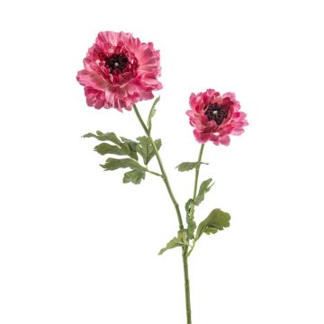 Fleur décorative renoncule LOLYN, fuchsia, 65cm