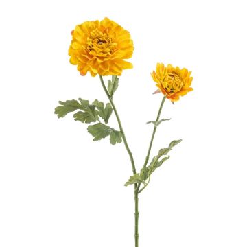 Fleur décorative renoncule LOLYN, jaune, 65cm