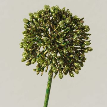 Allium artificiel HELLA, pailleté, vert-or, 45 cm, Ø 8 cm Allium artificiel HELLA, pailleté, vert-or, 45 cm, Ø 8 cm