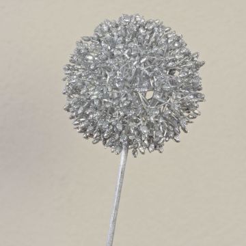 Allium artificiel HELLA, pailleté, argent, 75 cm, Ø 11 cm Allium artificiel HELLA, pailleté, argent, 75 cm, Ø 11 cm