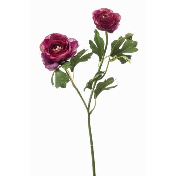 Branche de renoncule artificielle FLORANCE, violet foncé, 45 cm