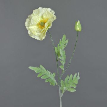 Fleur artificielle coquelicot LISSIE, crème, 70cm, Ø12cm