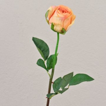Rose artificielle SAPINA, jaune-orange, 60 cm, Ø 6 cm
