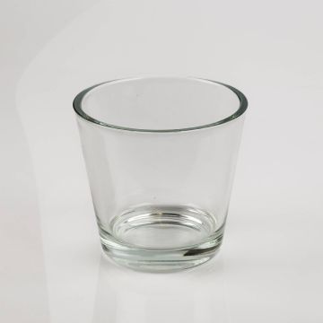 Pot de fleur / Bougeoir en verre RANA, transparent, 13cm, Ø 14cm