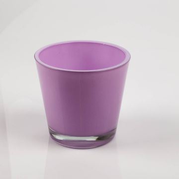 Pot de fleur / Bougeoir en verre RANA, lilas, 13cm, Ø 14cm