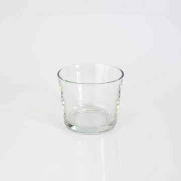 Photophore / Mini vase ALENA en verre, transparent, 8,5cm, Ø10cm