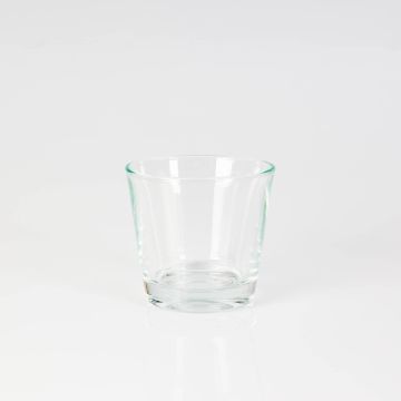 Mini Vase / Photophore ALEX EARTH, en verre, transparent, 8cm, Ø9cm