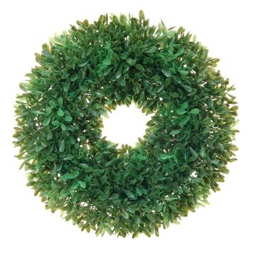 Couronne artificielle en buis FRITZ, verte, Ø27cm Couronne artificielle en buis FRITZ, verte, Ø27cm