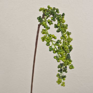 Branche de sureau artificielle SWANTJE, baies, vert, 40cm