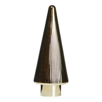 Sapin de Noël décoratif en verre RICON, métallisé, doré, 26 cm, Ø 9,5 cm