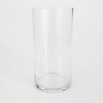 Vase cylindrique / Vase en verre SANSA EARTH, transparent, 30cm, Ø15cm