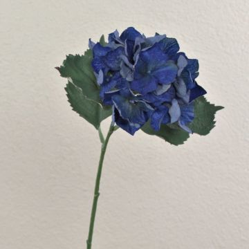 Fausse fleur Hortensia GUNILLA, collection écologique, bleu royal, 60cm, Ø12cm