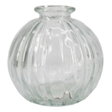 Petite bouteille KARENAS rainurée, verre, transparente, 8,2cm, Ø8,5cm Petite bouteille KARENAS rainurée, verre, transparente, 8,2cm, Ø8,5cm