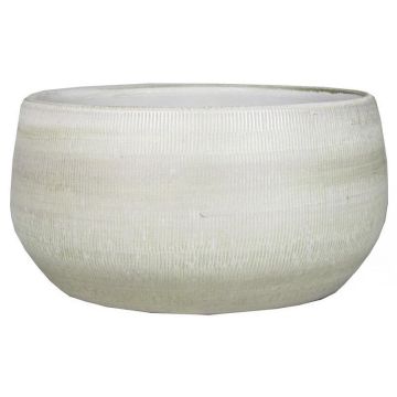 Coupe en céramique DELTA avec rainures, gris clair-blanc, 14cm, Ø29cm